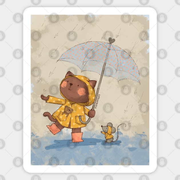 Rainy Day Sticker by LeFacciotte